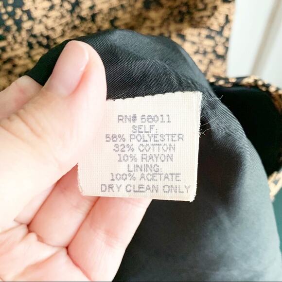 David Meister Pencil Style Dress Asymmetrical Neckline Unique Bronze Stitching 8 - Picture 12 of 12